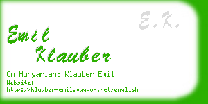 emil klauber business card